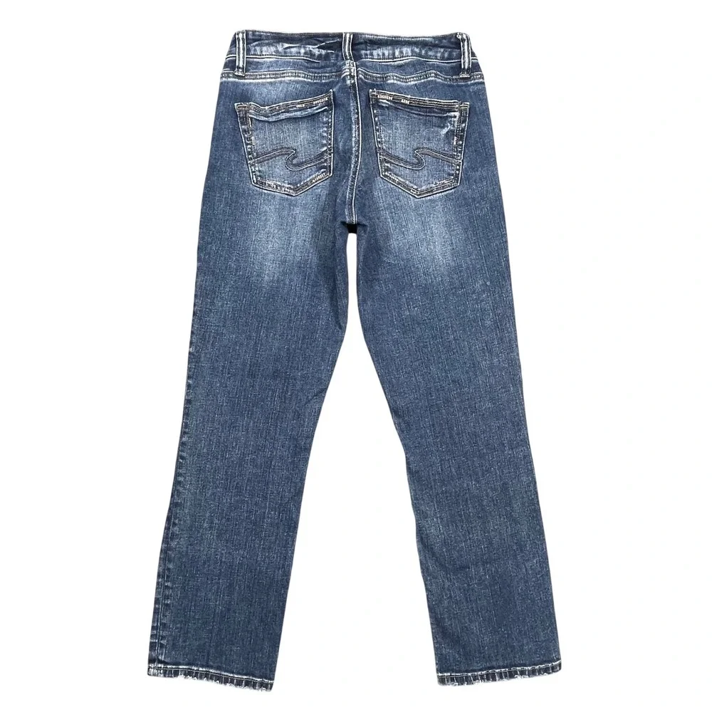 Silver Jeans Blue Suki Mid Rise Capri Jeans Women 27